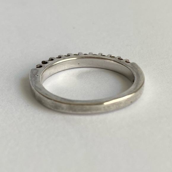 Citrine Band Ring Sterling Silver Gemstone November Birthstone Dainty Size 7.75 - Picture 5 of 11